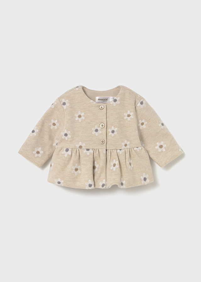 Conjunto Saco Bordado Flores Gris Mayoral Estilo