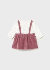 Vestido Pana Bordado Zorro Rosa Mayoral