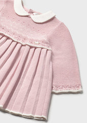 Vestido Tricot Cuello Rosa Mayoral Detalle