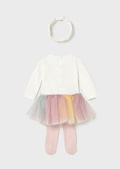 Conjunto Tutu Hadas con Balaca Arcoíris Mayoral