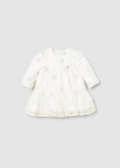 Vestido Ceremonia Tul Flores Blanco Mayoral