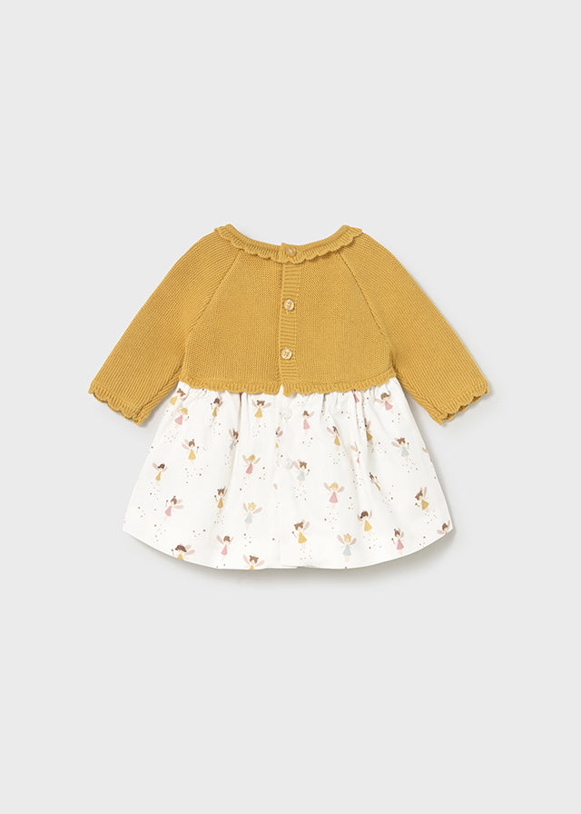 Vestido Tricot Estampado Hadas Amarillo Mayoral Estilo