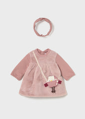 Vestido Peluche Pajaro Rosa Mayoral