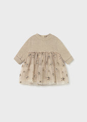 Vestido Tul Animal Print Camel Mayoral