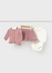 Conjunto 3 Piezas Falda Tul Rosa Mayoral