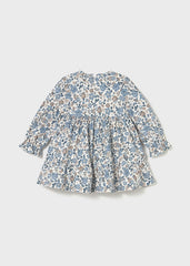 Vestido Terciopelo Flores Azul Mayoral Diseño