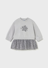 Vestido Manga Larga Tutu Estrella Gris Mayoral