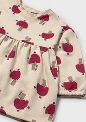 Vestido Manga Larga Estampado Hongos Mayoral Detalle 