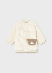 Vestido Manga Larga Peluche con Bolso Mayoral