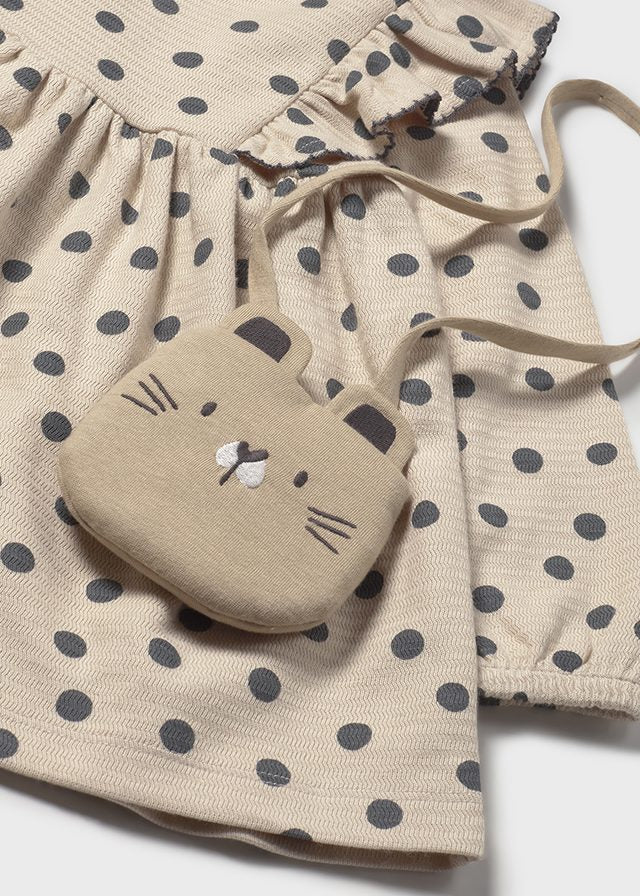 Vestido Estampado con Bolso Oso Beige Mayoral Estilo