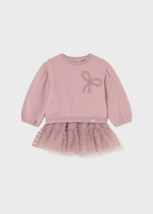 Conjunto Falda Tul Flores Rosa Mayoral