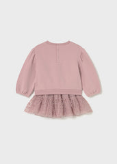 Conjunto Falda Tul Flores Rosa Mayoral Estilo