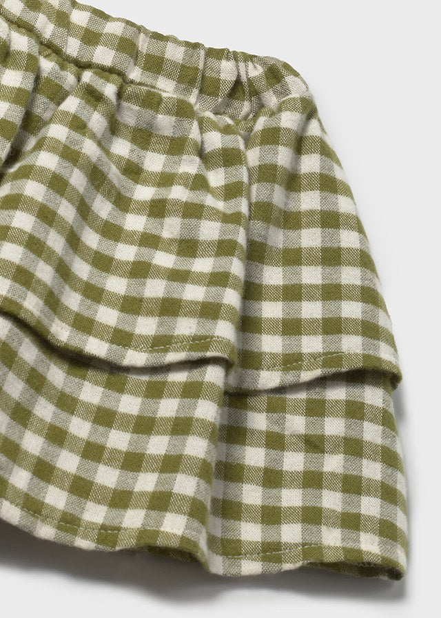 Conjunto Falda con Balaca Cuadros Verde Mayoral Niña