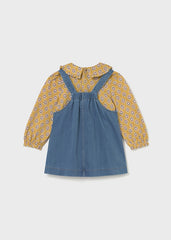 Conjunto Braga Estampado Flores Amarillo Mayoral Estilo