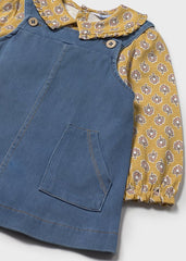 Conjunto Braga Estampado Flores Amarillo Mayoral Detalle