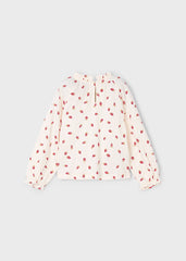 Blusa Manga Larga Fresas Mayoral  estilo 