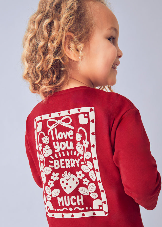 Blusa Manga Larga I Love You Rojo Mayoral Modelo