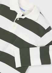 Polo Manga Larga Combinado Verde Mayoral Detalle