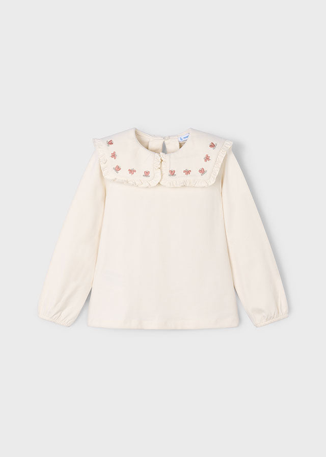 Blusa Manga Larga Cuello Flor Mayoral