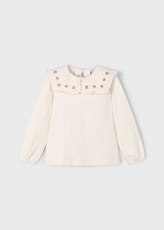 Blusa Manga Larga Cuello Flor Mayoral
