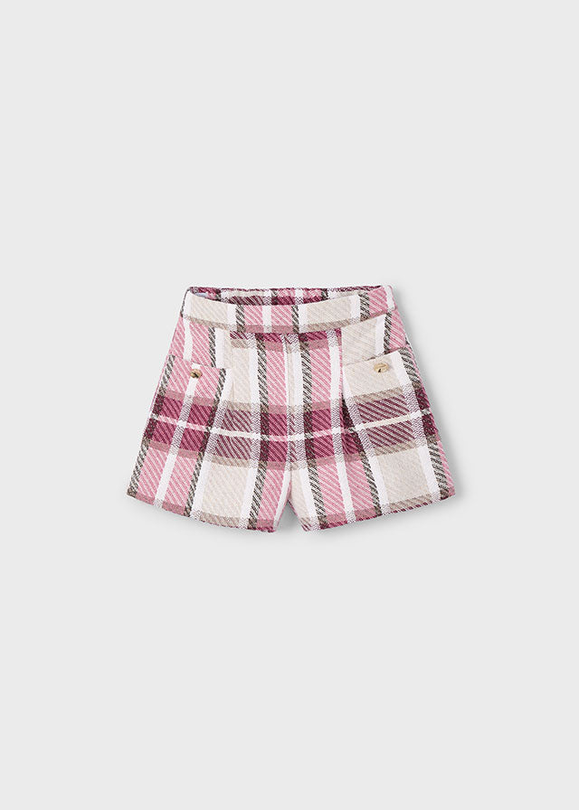 Short Cuadros Cereza Rosa Mayoral