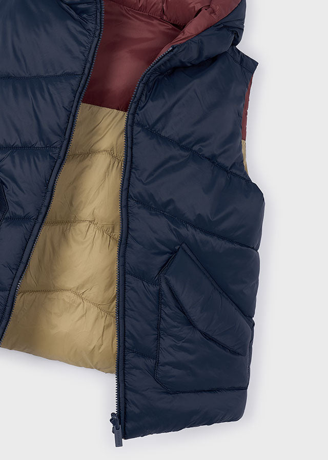 Chaleco Combinado Reversible Navy Rojo Mayoral Dealle