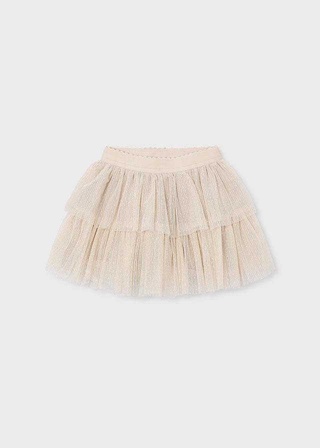 Falda Tul Brillo Chai Beige  Mayoral