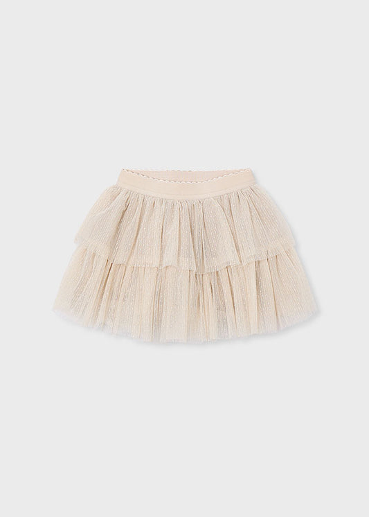 Falda Tul Brillo Chai Beige  Mayoral