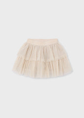 Falda Tul Brillo Chai Beige  Mayoral