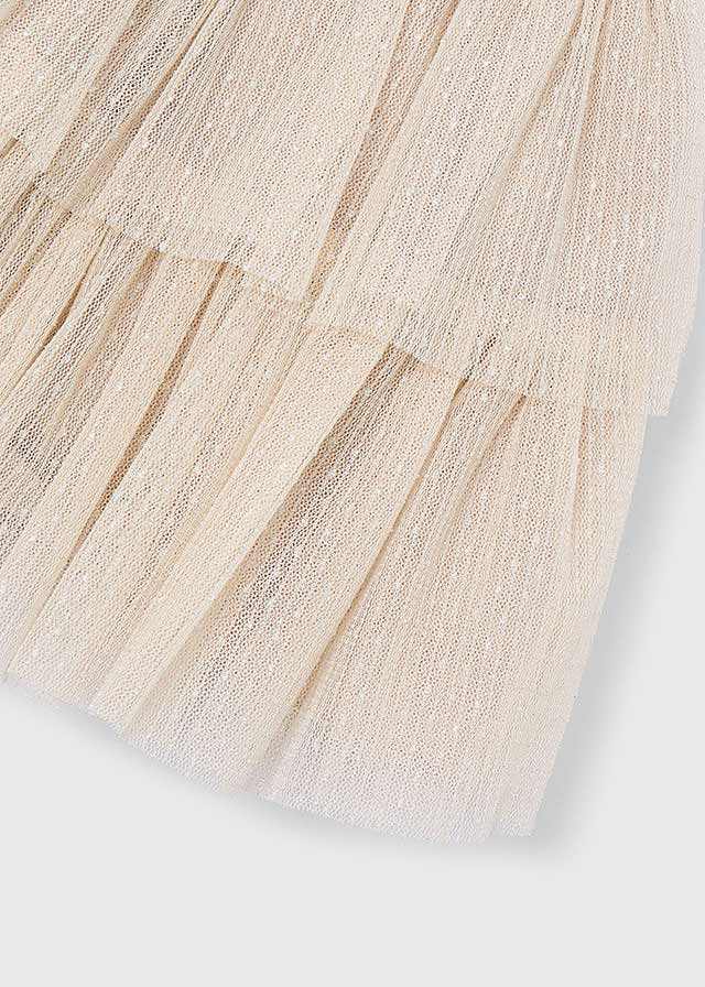 Falda Tul Brillo Chai Beige  Mayoral Detalle