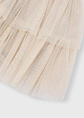 Falda Tul Brillo Chai Beige  Mayoral Detalle
