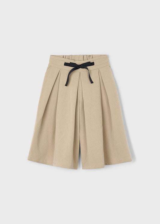 Falda Pantalón Prenses Moño Beige Mayoral