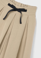Falda Pantalón Prenses Moño Beige Mayoral Detalle