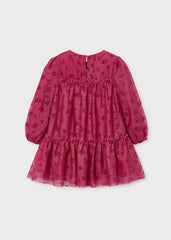 Vestido Tul Flores Rojo Mayoral