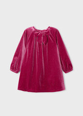 Vestido Pana Glitter Frambuesa Mayoral  Moño