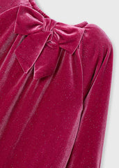 Vestido Pana Glitter Frambuesa Mayoral  Detalle