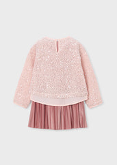 Vestido Combinado Lentejuelas Rosa Mayoral