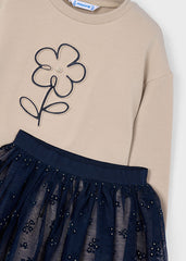 Conjunto Falda Tul Flor Mayoral Detalle