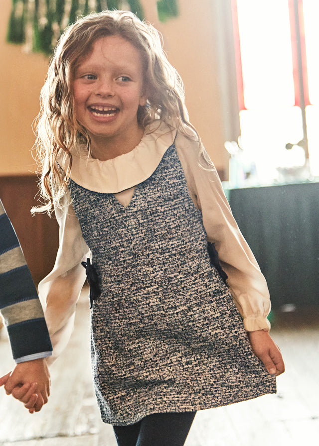 Vestido Cuello Azul Navy Mayoral Modelo 2