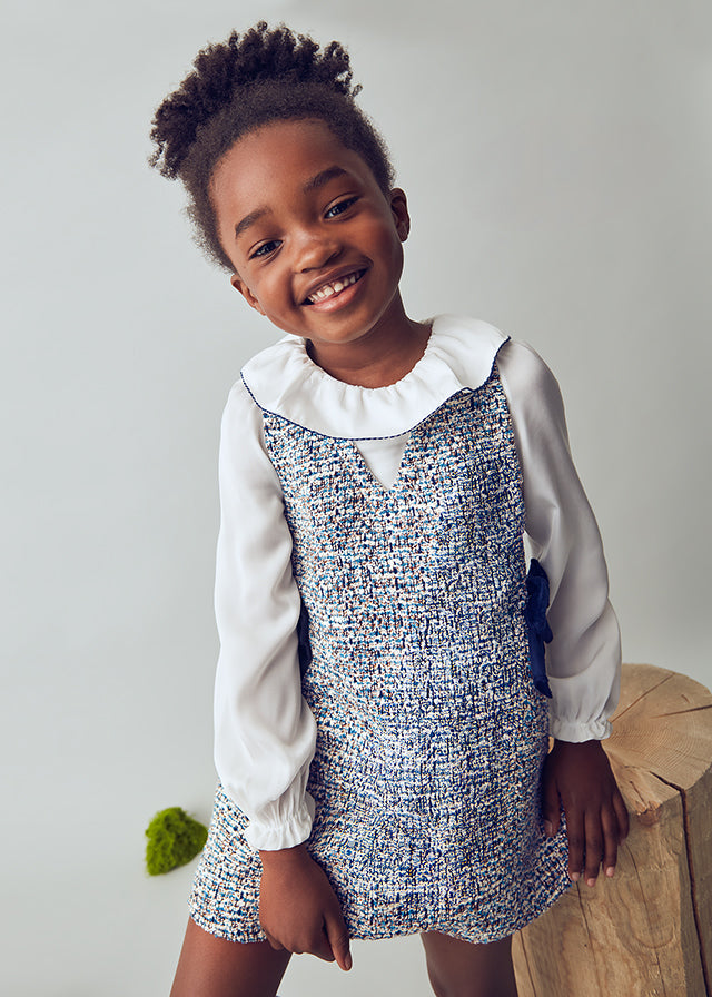 Vestido Cuello Azul Navy Mayoral modelo 
