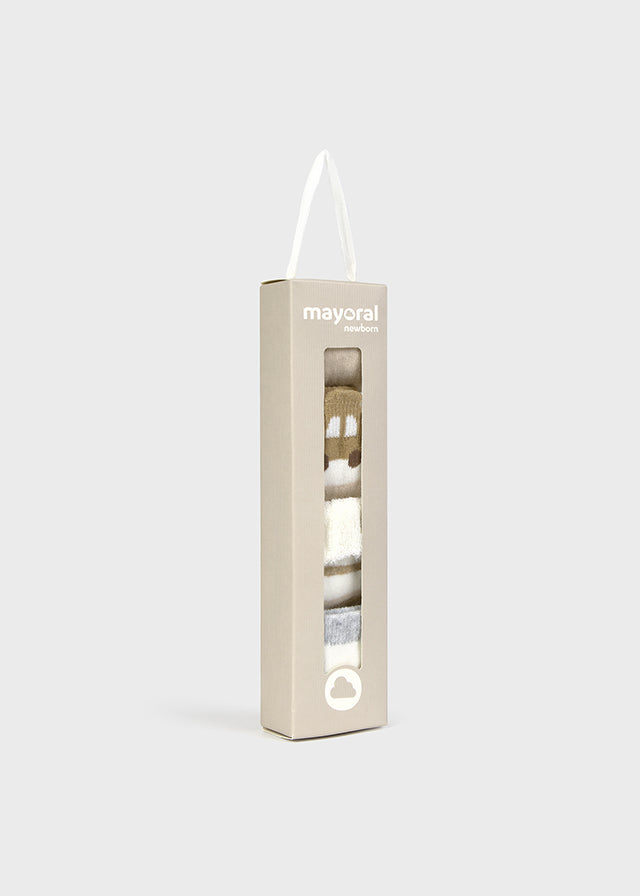 Se 4 Medias Doblez Autos Café Mayoral Caja