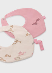Set 2 Baberos Estampado Rosa Mayoral