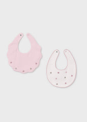 Set 2 Baberos Bordado Rosa Mayoral
