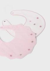 Set 2 Baberos Bordado Rosa Mayoral Estilo