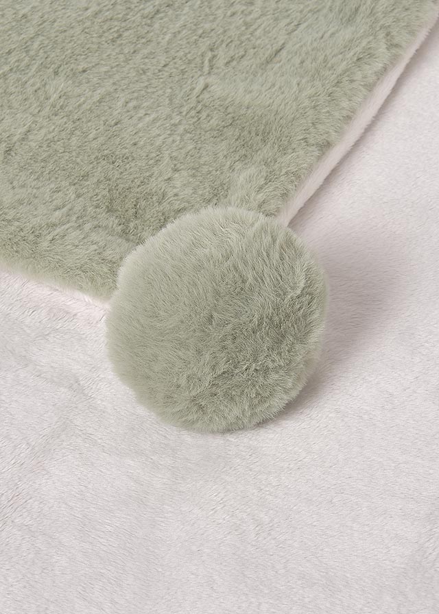 Manta Doblez Faz Brillo Pompón Verde Mayoral Brillo