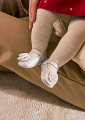 Baletas Merceditas Flor Plata Perla Mayoral