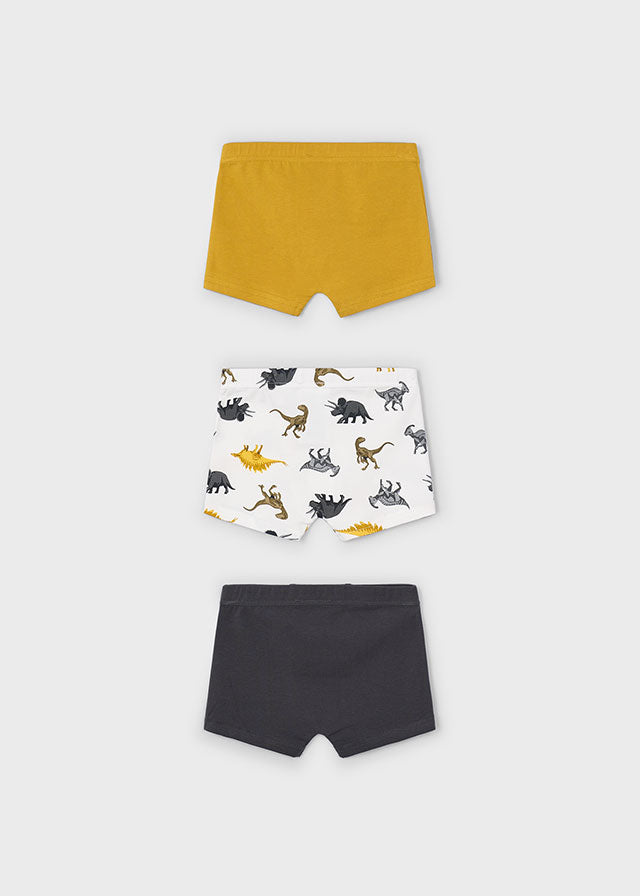 Set 3 Boxer Estampado Niño Dinosaurios Amarillo Mayoral Modelo