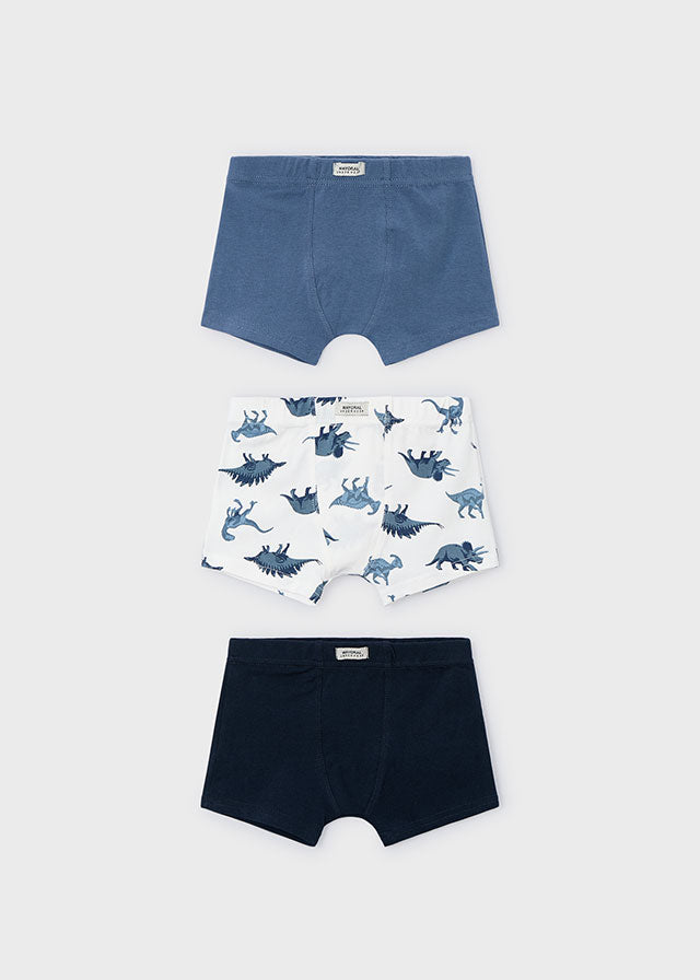 Set 3 Boxer Estampado Niño Dinosaurios Azul Mayoral 