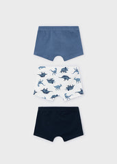 Set 3 Boxer Estampado Niño Dinosaurios Azul Mayoral  Estilo