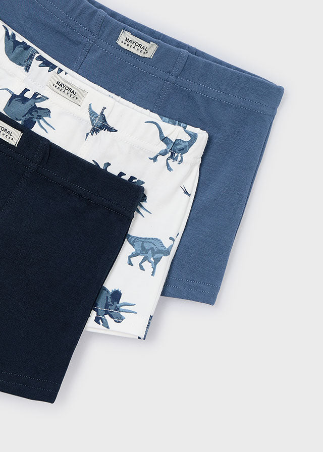 Set 3 Boxer Estampado Niño Dinosaurios Azul Mayoral  Detalle